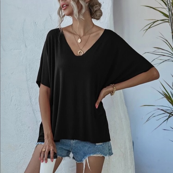 Loose fit V neck blouse - Picture 4 of 7